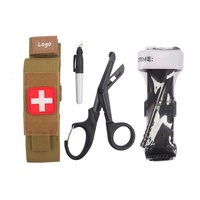 Yonoel Tactical TQ Trauma Kit Portable Molle Garrot Holder Trousse de Premiers Soins avec Ciseaux et Marqueur