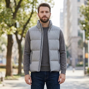 <span class=keywords><strong>Chaleco</strong></span> Acolchado de Algodón Personalizado, Azul Marino, <span class=keywords><strong>Chaleco</strong></span> Acolchado para Invierno, Cálido y Aislante, para Uso en Exteriores y Corporativo - Product Image 2