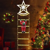 Neue Weihnachtsbaum-Dekorationsleuchten aus Kunststoff, bunte Sternenlichter mit USB-Fernbedienung und einstellbarer Helligkeit