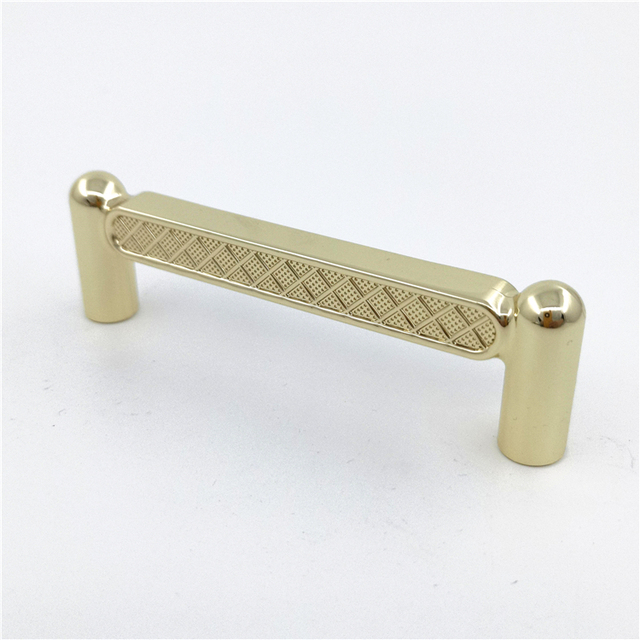 Solid Brushed Satin Nickel Cabinet Handle with Knurled Pattern for Cabinet Drawers and Hardware