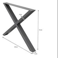 Pieds de table modernes en X, en acier forgé, pour tables basses et de salle à manger, pieds en fonte, pour chaises, armoires, meubles de salon et de chambre