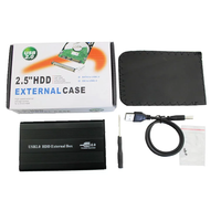Boîtier en aluminium Portable USB 2.0 2.5 pouces pour adaptateur HDD/SDD SATA avec câble ordinateur portable usage externe matériau métallique boîtier SSD