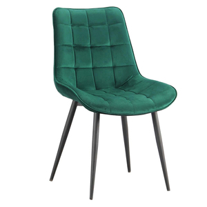 Silla de Comedor Moderna de Tela <span class=keywords><strong>Verde</strong></span> para Cocina, Cómoda Silla de Comedor Tapizada Personalizada para Restaurante con Patas de Metal - Product Image 3