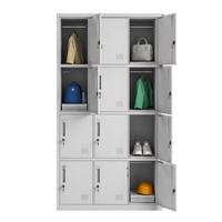 Armoire de rangement en acier à 12 portes, prix de gros abordable, pour vestiaires de salle de sport, bureaux et vestiaires du personnel