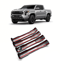 ApexRide ABS Noir 4 pièces Accessoires de voiture Extérieur Couvercle de poignée de porte latérale pour TOYOTA TACOMA 2024 Couvercle de poignée de porte
