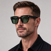 Lunettes de soleil personnalisées de Chine pour femmes, tendance rétro, montures noires, lunettes carrées classiques, collection 2026, lunettes de soleil tendance pour hommes, vente chaude