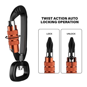 Mosquetón giratorio con clip para correa de perro, gancho de seguridad con candado, mosquetón de aluminio con rotación sin enredos de alta resistencia para mascotas pequeñas y medianas - Product Image 3