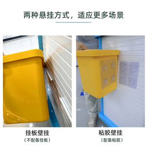 Yellow And Gray Medical Waste <b>Bins</b> With Lid Rectangular <b>Storage</b> Bucket For Hospital Use - Product Image 4