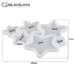 MUYULINS Factory 6-Cavity Star-Shaped Maker LFGB Platinum BPA-Free Silicone <b>Cookie</b> DIY Cake Decorating <b>Mold</b> - Product Image 2