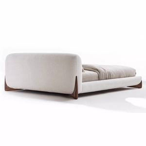 Letto Moderno di Lusso Italiano Nordico Trapuntato Morbido, Misura Queen/King, Struttura in Legno Massello di Pino, Rivestimento in Velluto, Contenitore Regolabile in Compensato - Product Image 5