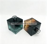 Diffuseur de parfum GOLDEN SUN 250ml, bouteille en verre cristallin blanc de haute qualité à base épaisse carrée, bouchon noir, modèle de bouteille d'arôme vide