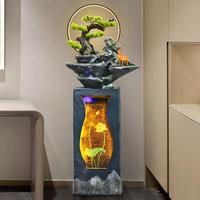 Fontaine d'eau d'intérieur géométrique avec lumière LED, effet cascade, montage facile, étanche IP44, décoration de jardin et de patio