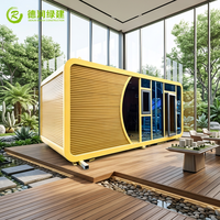 Cabane Apple au design moderne avec éclairage naturel pour studio d'architecture et maison capsule préfabriquée de luxe pour bureau