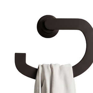 Matte <b>Black</b> Wall Mounted <b>Towel</b> Ring Zinc Alloy Hand <b>Towel</b> <b>Holder</b> Modern Bathroom Hotel - Product Image 6