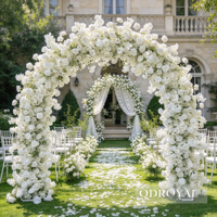 Arche de mariage en fleurs artificielles rose, blanc et bleu, idéale pour la décoration de mariage - Vente en gros