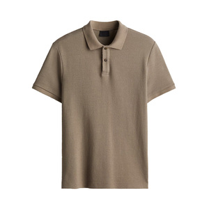 Men's Solid Knitted Short Sleeve Breathable Polyester/Cotton Casual for Trendy Outfit Pairing - Product Image 1