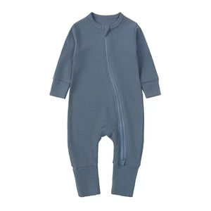 <span class=keywords><strong>Pyjama</strong></span> d'hiver chaud et doux pour bébé, en viscose de bambou noir, avec fermeture éclair, pour fille et garçon - Product Image 6