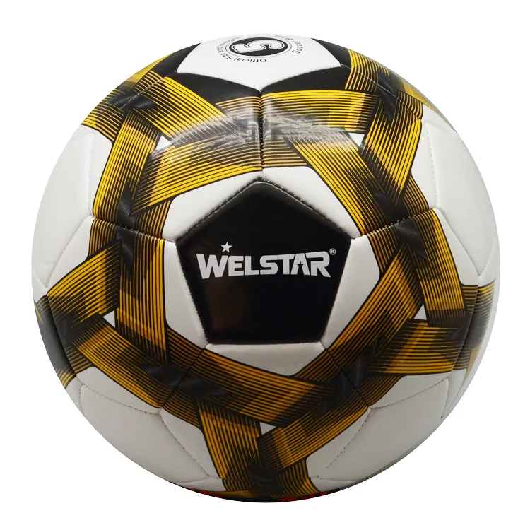 Ballon de Football professionnel avec imprimé personnalisé, Machine à coudre, pour entraînement, vente en gros, taille 5