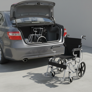 Fauteuil roulant manuel pliable léger de haute qualité avec cadre robuste pour les <span class=keywords><strong>personnes</strong></span> âgées et les <span class=keywords><strong>personnes</strong></span> handicapées, pour les déplacements quotidiens - Product Image 6