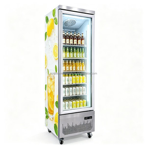 Vitrine réfrigérée commerciale à 1 porte pour boissons, avec compresseur basé sur le dessus et éclairage intégré - Product Image 3