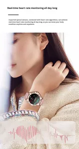 Montre intelligente élégante de luxe pour femmes avec moniteur de fréquence cardiaque, moniteur de sommeil, GPS, boussole, étanche IP67, <span class=keywords><strong>Android</strong></span> <span class=keywords><strong>Wearfit</strong></span> <span class=keywords><strong>Pro</strong></span> - Product Image 4