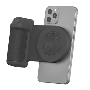 Poignée de caméra portable Selfie Grip Support de photo magnétique Support de téléphone Chargeur sans fil de bureau