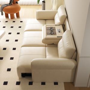 आधुनिक इलेक्ट्रिक अवकाश सोफे, मल्टीफंक्शनल मालिश, कूलिंग और तह सुविधाओं के साथ स्मार्ट 3-सीटर होम थिएटर फर्नीचर - Product Image 4