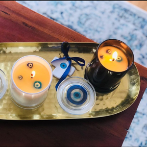 <span class=keywords><strong>Vela</strong></span> de Cera de Soja en Frasco de Vidrio con Ojos de Demonio Artificiales, Etiqueta Privada, <span class=keywords><strong>para</strong></span> Fiestas, Diwali, Ramadán y Bares - Product Image 4