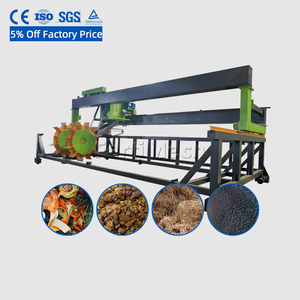 Tourne-compost à moteur à double roues pour la fermentation d'engrais animaux industriels à base de fumier d'oie, à économie d'énergie, vente chaude - Product Image 1