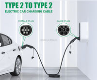 RTFLY 7KW câble de charge EV portable assemblage de charge rapide Type 2 32A matériau TPU courant fourni en usine couleur noire nouveau