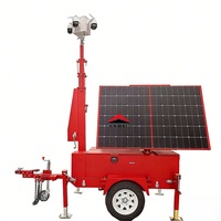 Cámara de Seguridad Portátil con Energía Solar 5G, Remolque CCTV con Paneles Solares Móviles para Monitoreo de Parques Químicos