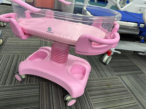 SBCT10 سرير الطفل الطبي للمستشفى ارتفاع قابل للتعديل سرير الطفل حديث الولادة الوردي سرير الطفل الرضيع للعيادة - Product Image 6