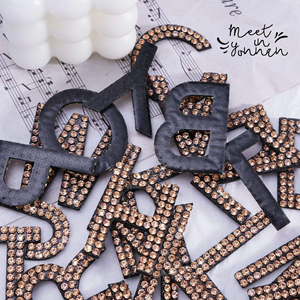 Parche de Letras del Alfabeto con Diamantes de Imitación, Parches de Diamantes de Imitación 3D, Transferencia de Fijación en Caliente Personalizada - Product Image 5
