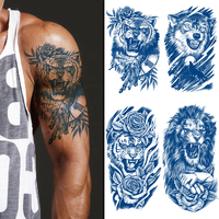 Fabricant d'autocollants de tatouage temporaire Genipa à encre semi-permanente 100% végétale, marque privée, impression OEM personnalisée, tatouage Jagua