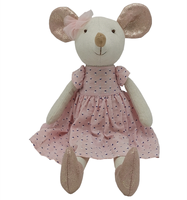 OEM/ODM 2025, fourniture directe par l'usine, cadeaux de vacances, peluche, souris en lin doux, jouets pour enfants pour filles