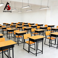 Meubles d'école modernes et abordables, ensemble bureau et chaise individuels en contreplaqué pour les étudiants, service de personnalisation pour les salles de classe