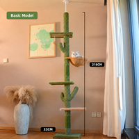 Arbre à chat télescopique sur mesure du sol au plafond avec logo personnalisé, tour d'escalade multi-chats, hamac et maison pour chat fermée OEM ODM