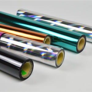 แผ่นฟอยล์เปิดใช้งานด้วยความร้อน PET 1ม้วนหลากสีแผ่นปั๊มร้อนงานหัตถกรรมโฮโลแกรมฟอยล์ถ่ายเทความร้อนแบบทั่วไป - Product Image 6