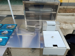 Carrito de Comida Pequeño Usado para Venta Ambulante de Hot Dogs y Hamburguesas con Parrilla y Freidora - Product Image 5
