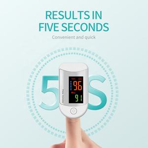 Oxymètre de pouls à clip pour doigt avec écran LED blanc et orange, pour usage domestique, moniteur de saturation en oxygène au niveau des doigts - Product Image 1