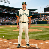 2026 N° Maillot de baseball pour homme Alonso à manches courtes, avec drapeau cousu, Henderson Holliday, en polyester antibactérien, nom de l'équipe