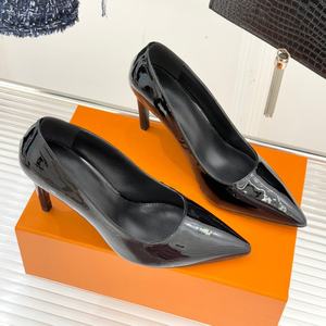 Zapatos de Tacón Alto Elegantes para Mujer, Marca de Lujo, Diseño Slip-On, Punta en Pico, Charol, Tacones Finos, Transpirables, Antideslizantes, EVERGREEN - Product Image 3