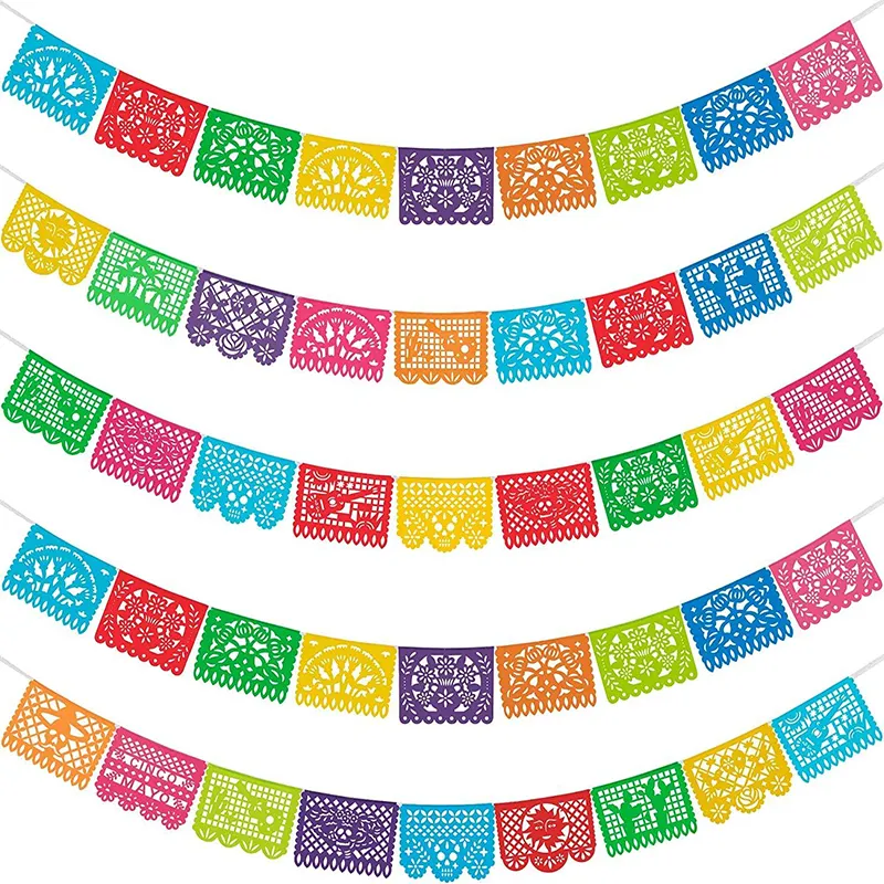 Bannières de fête mexicaines grandes bannières de fête en feutre bannières de Fiesta pour décorations de Fiesta mexicaines