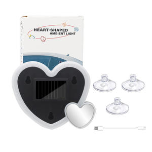 Lumière d'ambiance <span class=keywords><strong>intérieure</strong></span> à double éclairage solaire, affichage de lumière d'ambiance avancée, <span class=keywords><strong>porte</strong></span> de voiture, fenêtre - Product Image 4