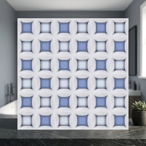 Carreaux de sol en céramique 3D Pebbles brun clair 400x400mm, finement sculptés, finition mate, design intérieur - Product Image 3
