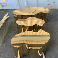 Karois — Table basse intelligente V0530, Table centrale en acier inoxydable, différentes couleurs, outil pour la maison, 201, 304, 316