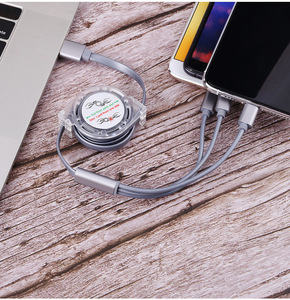Câble de charge rapide <span class=keywords><strong>USB</strong></span> rétractable universel 3 en 1 multicolore pour plusieurs appareils - Product Image 3