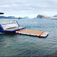 Plateforme flottante gonflable pour planche à pagaie, quai pour jet ski, tapis aquatique en EVA pour stationnement de bateau