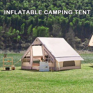 Tenda Gonfiabile Portatile per Campeggio Esterno, <span class=keywords><strong>Set</strong></span> Completo di Attrezzatura, Tenda con Tettoia Rinforzata Impermeabile in Oxford per Pernottamento - Product Image 6