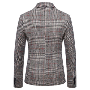 <span class=keywords><strong>Homme</strong></span> Plaid Imprimer <span class=keywords><strong>Blazer</strong></span> Costumes Slim Simple Boutonnage Vestes D'affaires Costume Formel <span class=keywords><strong>Tweed</strong></span> Tissu pour Manteau - Product Image 2